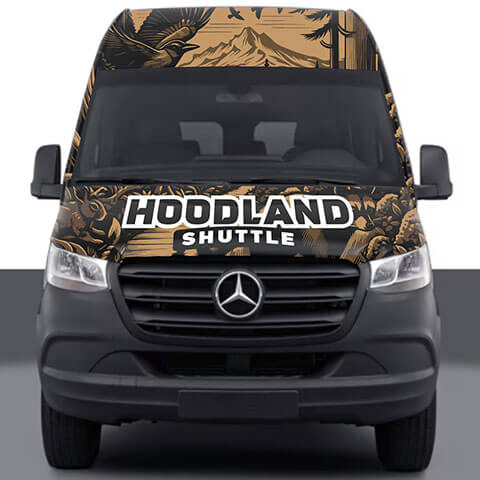 outdoor sport services vehicle wrap design