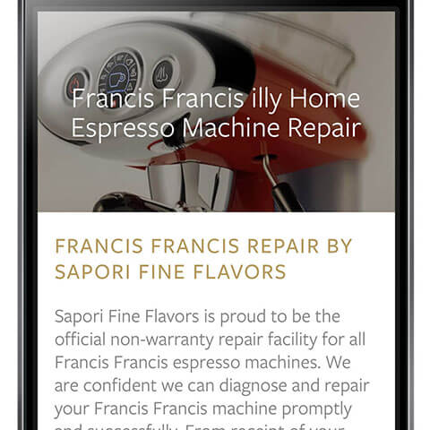 Coffee Company Website Design