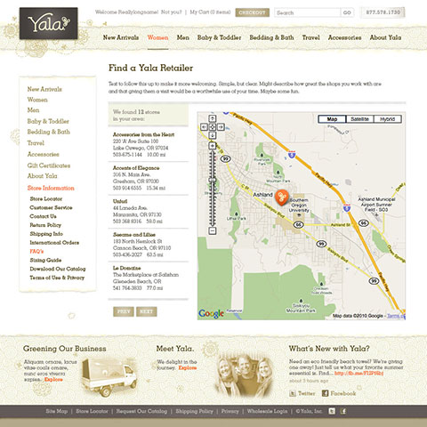 apparel website design
