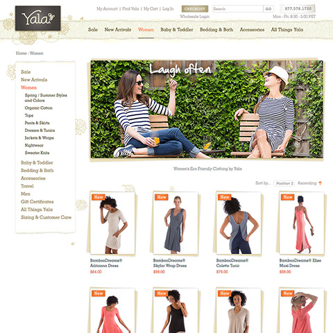 apparel website design